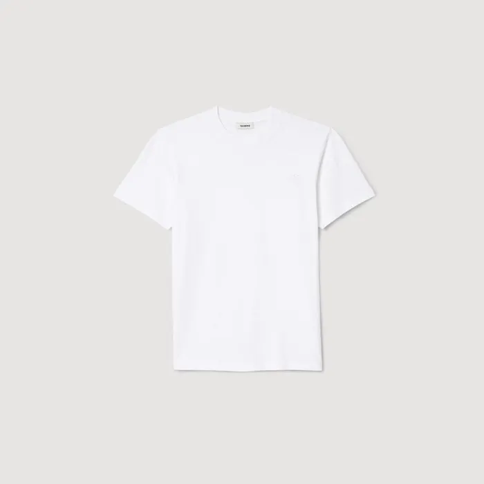 Men Tshirts and Polos SANDRO Cotton Tshirt White Men Tshirts and Polos SANDRO Cotton Tshirt White