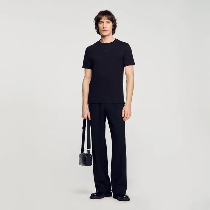 Men Tshirts and Polos SANDRO Shortsleeved Tshirt Black