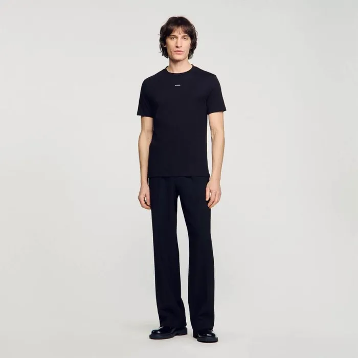 Men Tshirts and Polos SANDRO Shortsleeved Tshirt Black