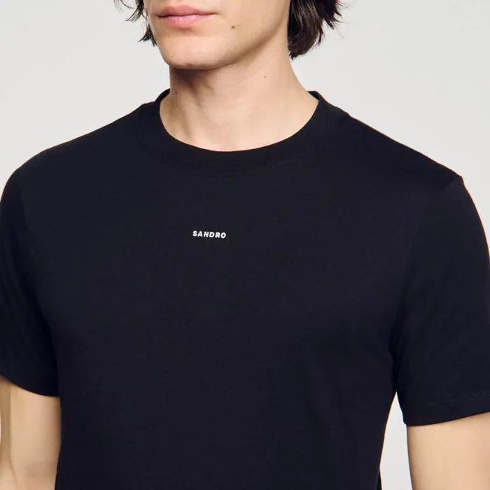Men Tshirts and Polos SANDRO Shortsleeved Tshirt Black