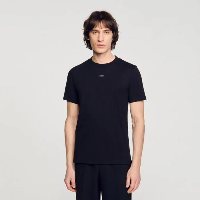 Men Tshirts and Polos SANDRO Shortsleeved Tshirt Black