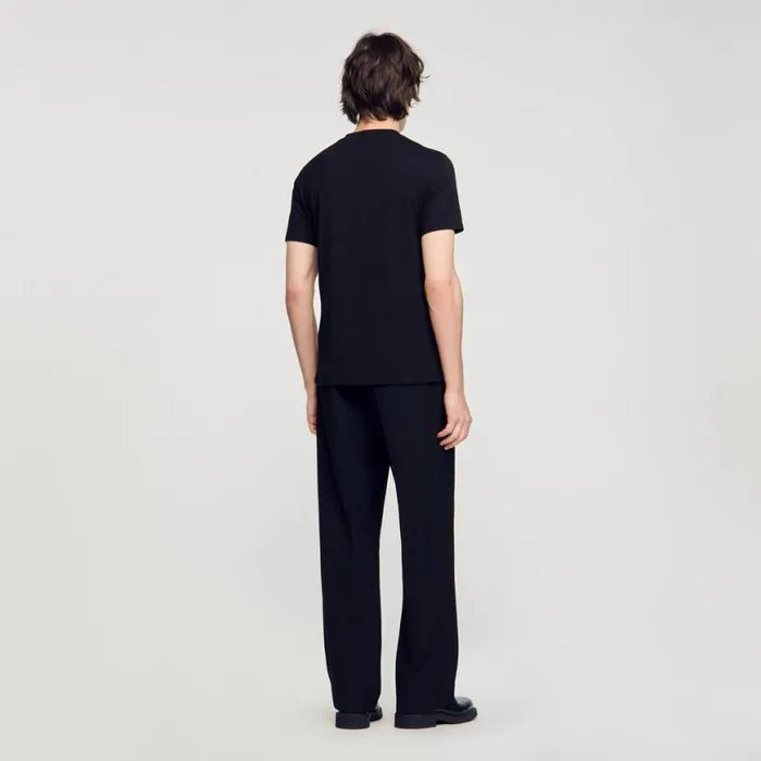 Men Tshirts and Polos SANDRO Shortsleeved Tshirt Black