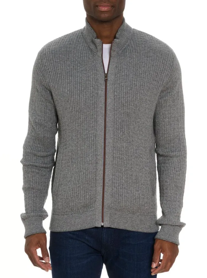 Men TARANTO SWEATER Light Grey Robert Graham Sweaters and Knits