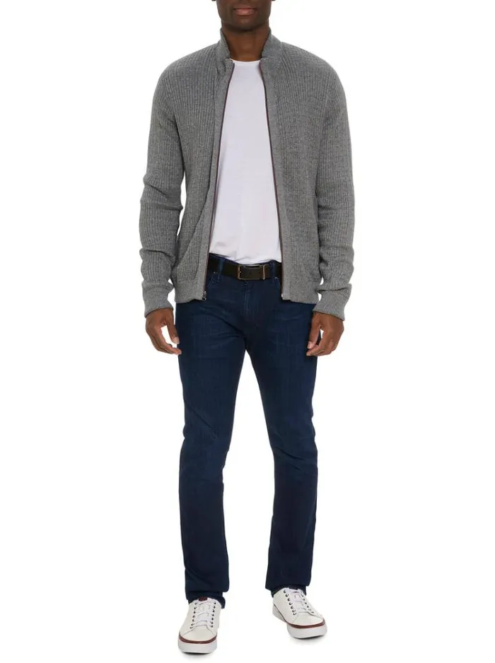 Men TARANTO SWEATER Light Grey Robert Graham Sweaters and Knits