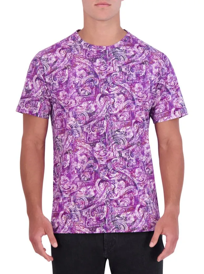 Men TOBIN GRAPHIC TSHIRT Purple Robert Graham Polos and TShirts
