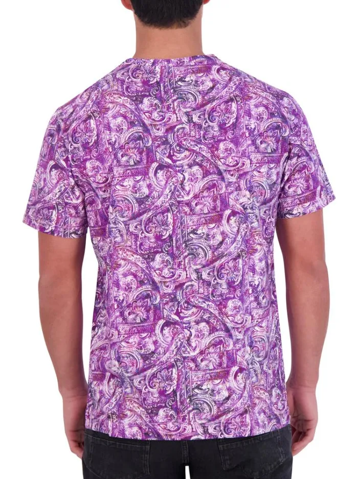 Men TOBIN GRAPHIC TSHIRT Purple Robert Graham Polos and TShirts Men TOBIN GRAPHIC TSHIRT Purple Robert Graham Polos and TShirts