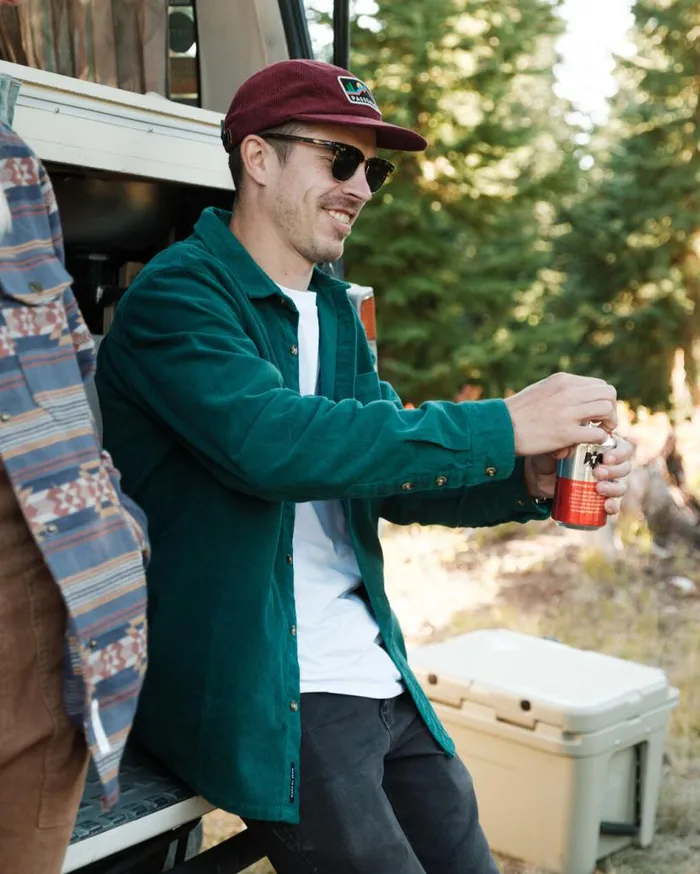 Men Tops Passenger Backcountry Cord Shirt Storm Green Storm Green
