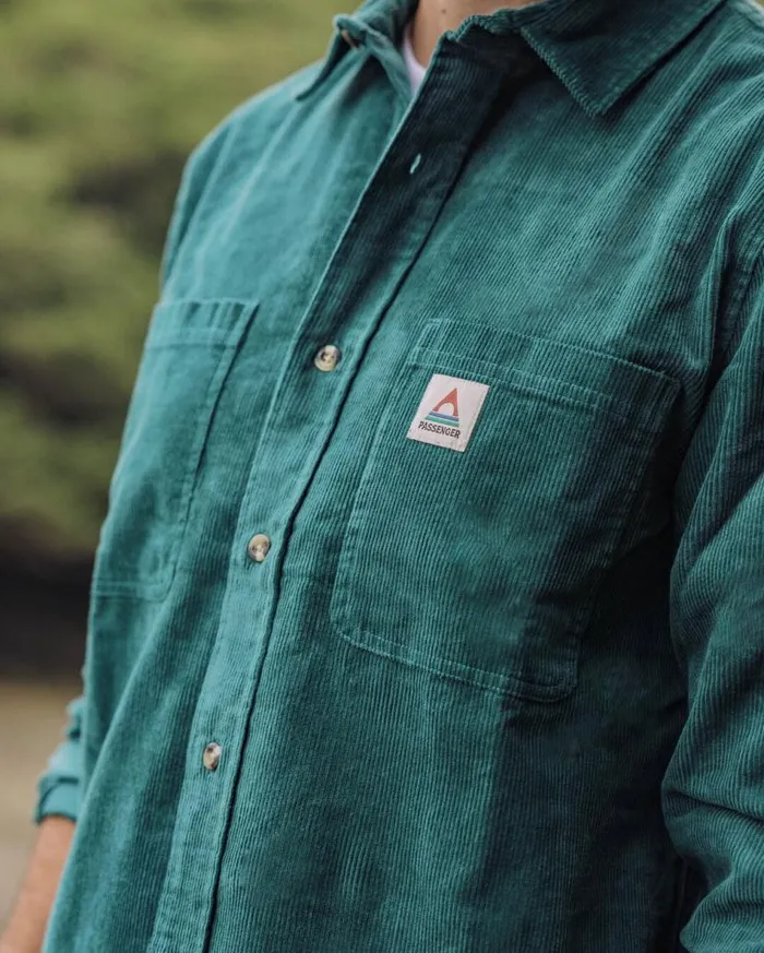 Men Tops Passenger Backcountry Cord Shirt Storm Green Storm Green