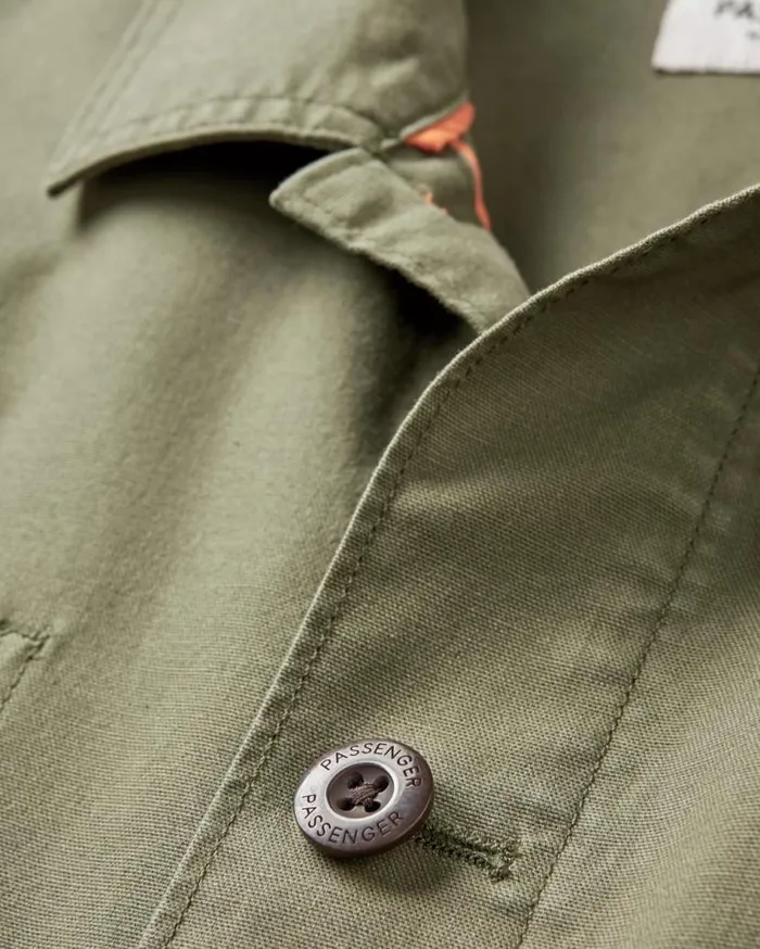 Men Tops Passenger Balsa Canvas Overshirt Khaki Khaki