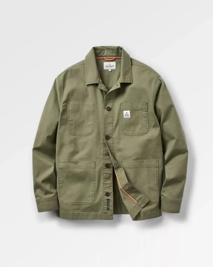 Men Tops Passenger Balsa Canvas Overshirt Khaki Khaki