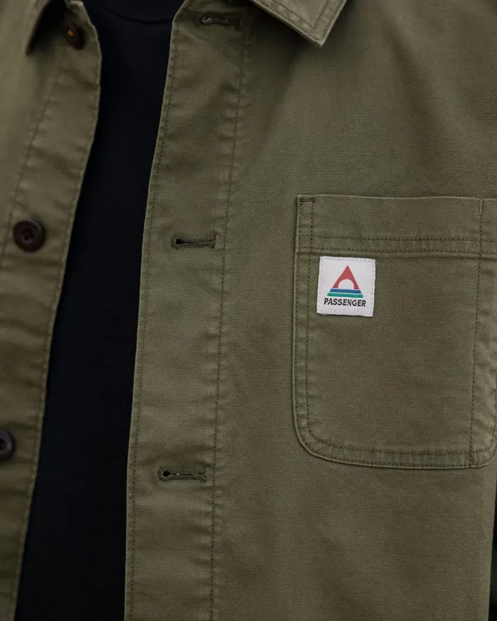 Men Tops Passenger Balsa Canvas Overshirt Khaki Khaki