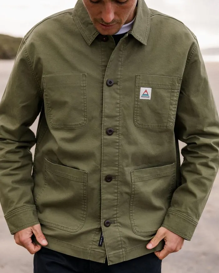Men Tops Passenger Balsa Canvas Overshirt Khaki Khaki