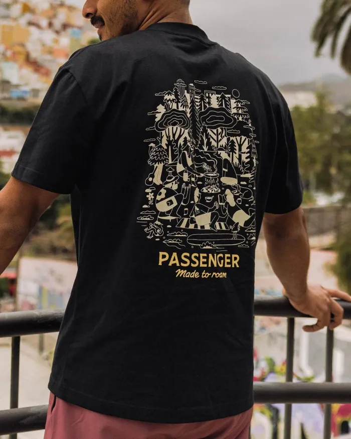 Men Tops Passenger Better Outside Organic Relaxed Fit TShirt Black Black
