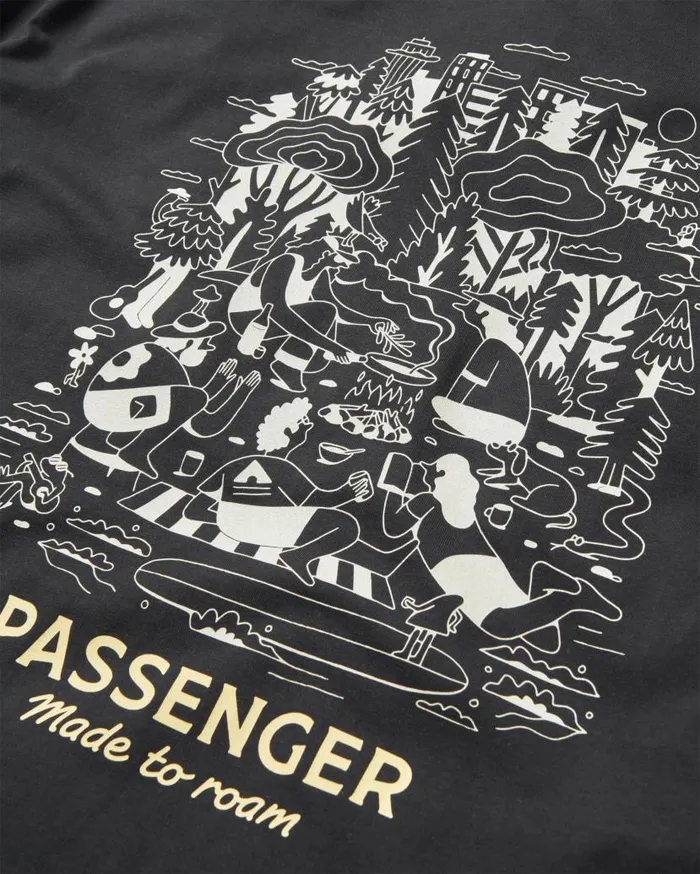 Men Tops Passenger Better Outside Organic Relaxed Fit TShirt Black Black