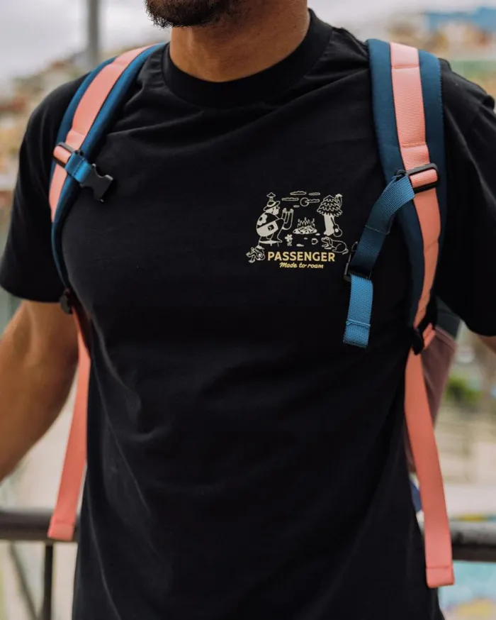Men Tops Passenger Better Outside Organic Relaxed Fit TShirt Black Black