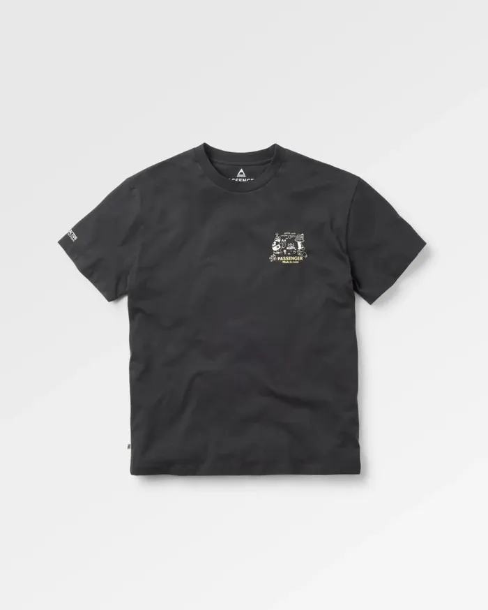 Men Tops Passenger Better Outside Organic Relaxed Fit TShirt Black Black