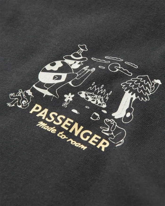 Men Tops Passenger Better Outside Organic Relaxed Fit TShirt Black Black