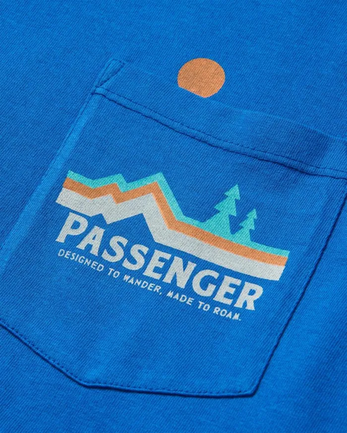 Men Tops Passenger Branch Out Recycled Cotton TShirt True Blue True Blue
