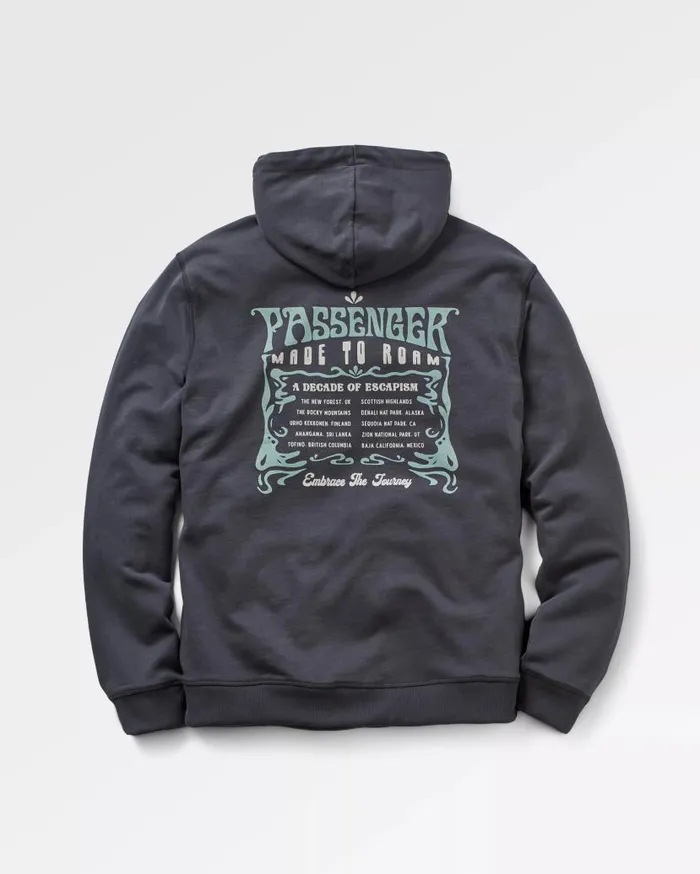 Men Tops Passenger Decade Recycled Cotton Hoodie Black Black