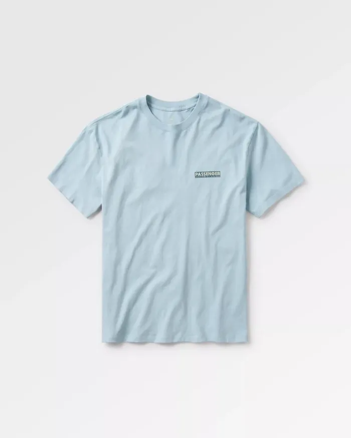 Men Tops Passenger Distance Recycled Relaxed Fit TShirt Blue Fog Blue Fog