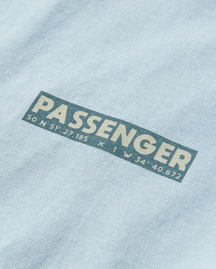 Men Tops Passenger Distance Recycled Relaxed Fit TShirt Blue Fog Blue Fog