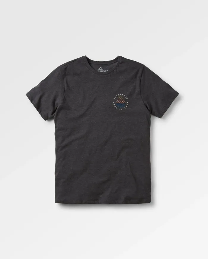 Men Tops Passenger Escapism Recycled Cotton TShirt Charcoal Marl Charcoal Marl
