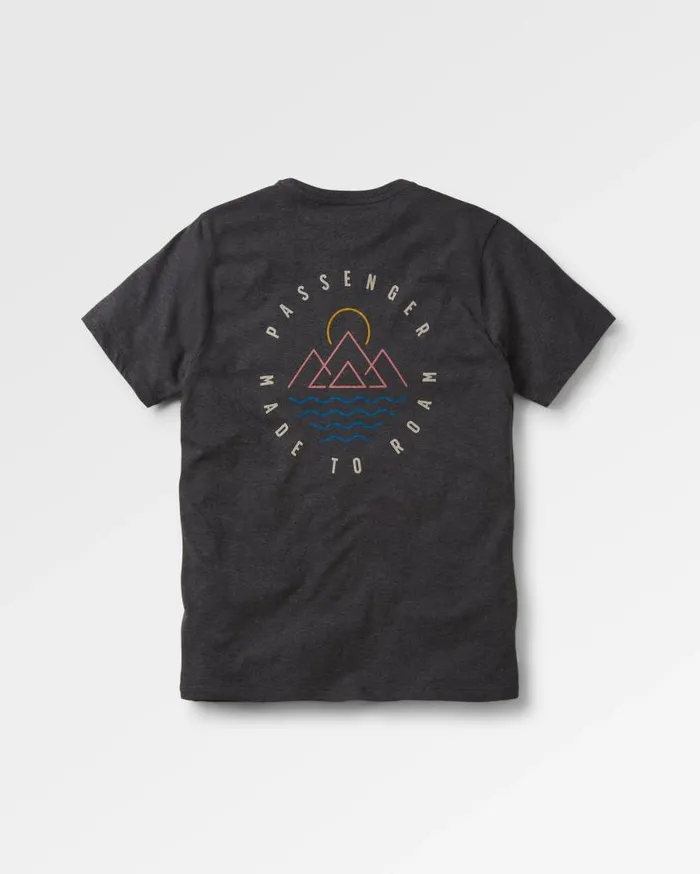 Men Tops Passenger Escapism Recycled Cotton TShirt Charcoal Marl Charcoal Marl