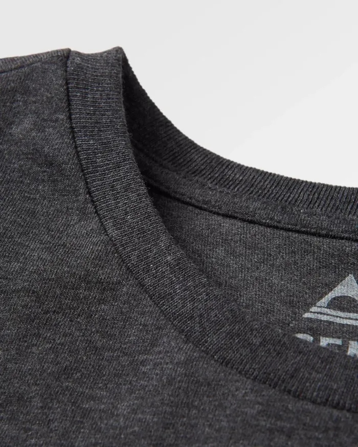 Men Tops Passenger Escapism Recycled Cotton TShirt Charcoal Marl Charcoal Marl