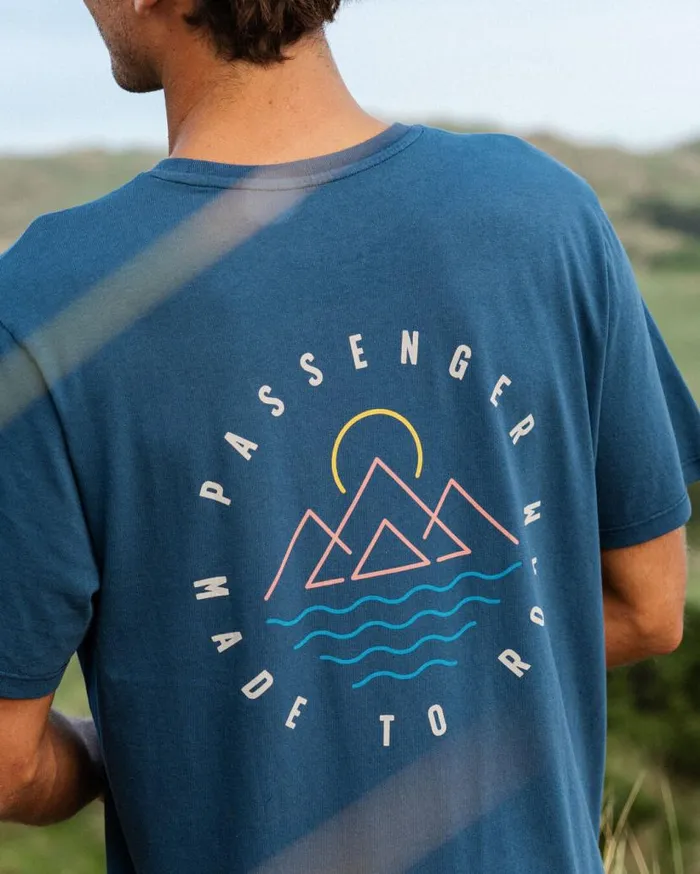 Men Tops Passenger Escapism Recycled Cotton TShirt Dark Denim Dark Denim