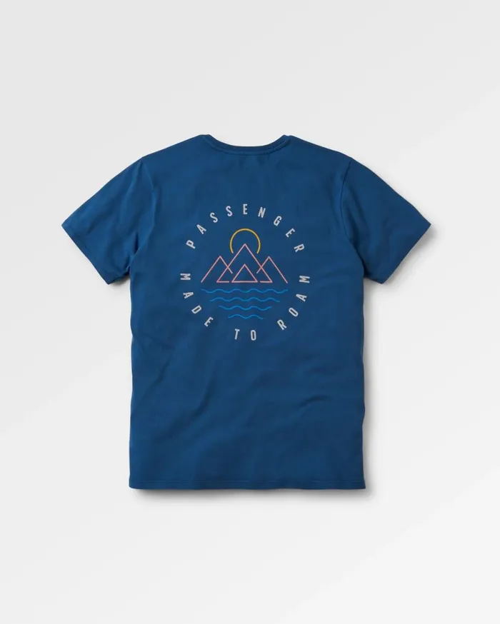 Men Tops Passenger Escapism Recycled Cotton TShirt Dark Denim Dark Denim
