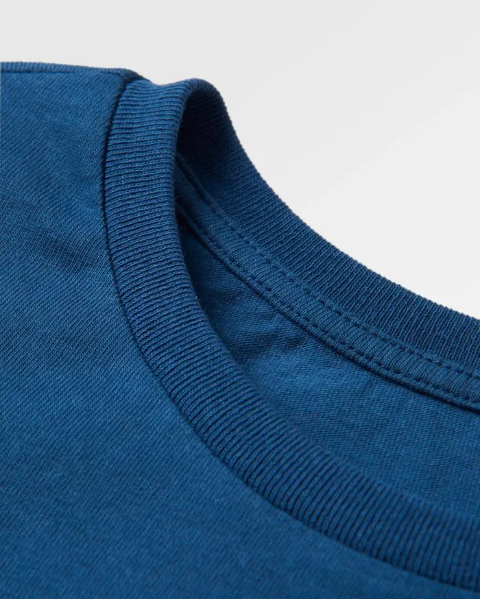 Men Tops Passenger Escapism Recycled Cotton TShirt Dark Denim Dark Denim