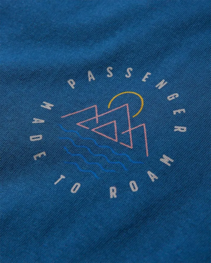 Men Tops Passenger Escapism Recycled Cotton TShirt Dark Denim Dark Denim