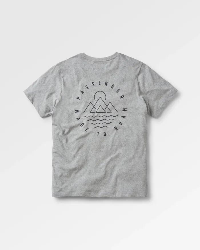 Men Tops Passenger Escapism Recycled Cotton TShirt Grey Marl Grey Marl