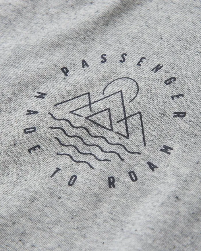 Men Tops Passenger Escapism Recycled Cotton TShirt Grey Marl Grey Marl