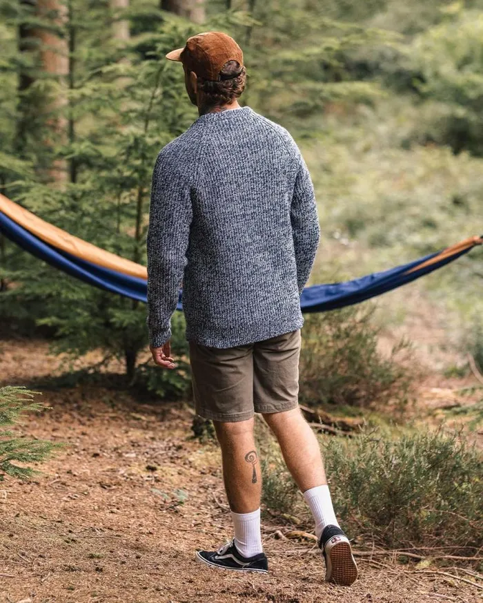 Men Tops Passenger Fog Recycled Knitted Jumper Grey Marl Grey Marl