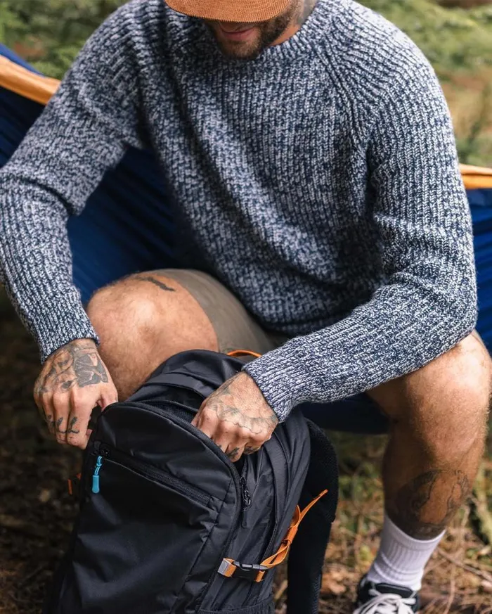 Men Tops Passenger Fog Recycled Knitted Jumper Grey Marl Grey Marl