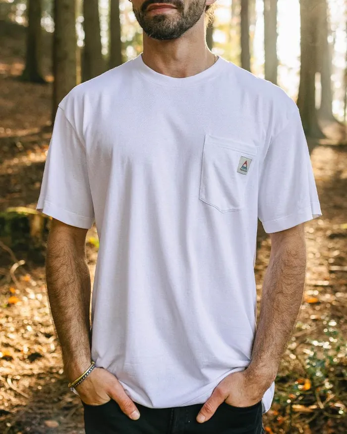 Men Tops Passenger Heritage Recycled Relaxed Fit TShirt White White