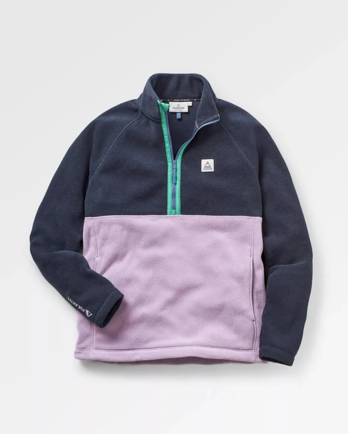 Men Tops Passenger Highland Recycled Polartec Fleece Lilac Deep Navy Lilac Deep Navy