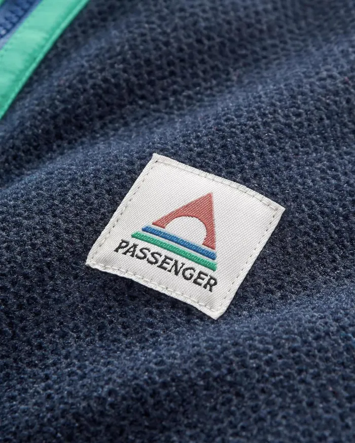 Men Tops Passenger Highland Recycled Polartec Fleece Lilac Deep Navy Lilac Deep Navy