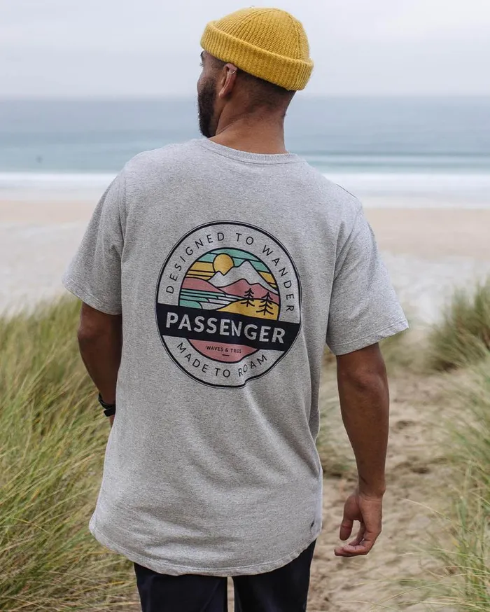 Men Tops Passenger Odyssey Recycled Cotton TShirt Grey Marl Grey Marl