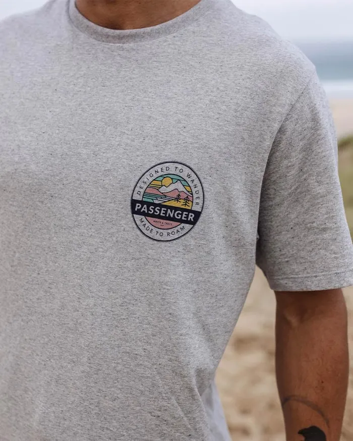 Men Tops Passenger Odyssey Recycled Cotton TShirt Grey Marl Grey Marl