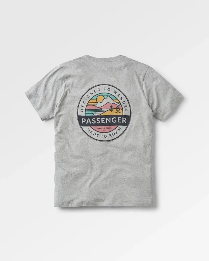 Men Tops Passenger Odyssey Recycled Cotton TShirt Grey Marl Grey Marl