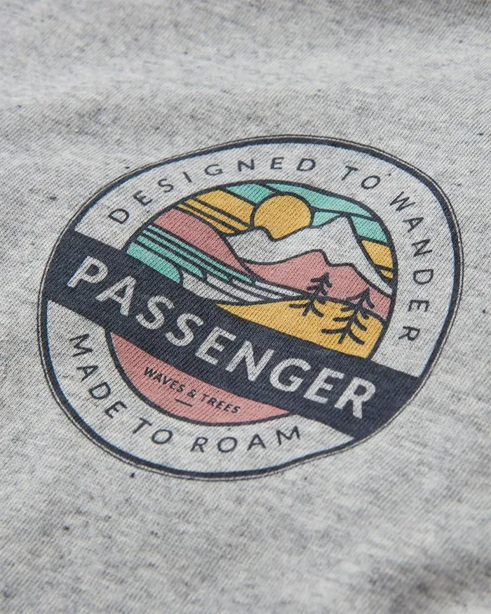 Men Tops Passenger Odyssey Recycled Cotton TShirt Grey Marl Grey Marl