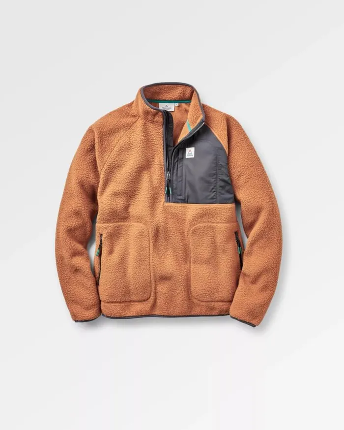 Men Tops Passenger Offgrid 20 12 Zip Recycled Sherpa Fleece Glazed Ginger Glazed Ginger