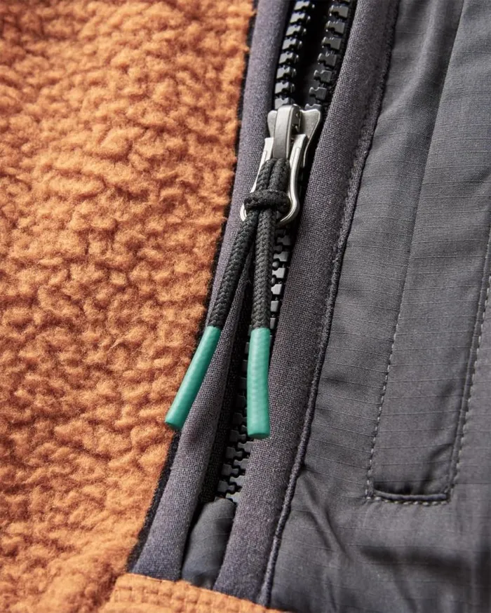 Men Tops Passenger Offgrid 20 12 Zip Recycled Sherpa Fleece Glazed Ginger Glazed Ginger