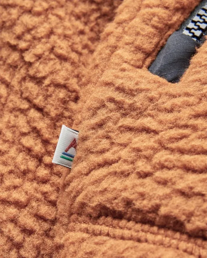 Men Tops Passenger Offgrid 20 12 Zip Recycled Sherpa Fleece Glazed Ginger Glazed Ginger