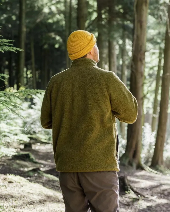Men Tops Passenger Offgrid 20 12 Zip Recycled Sherpa Fleece Khaki Khaki