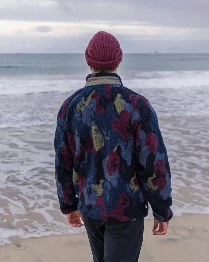 Men Tops Passenger Offroad Recycled Sherpa 12 Zip Fleece Sycamore Pattern Sycamore Pattern