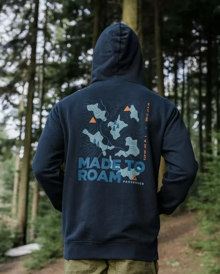 Men Tops Passenger Pace Recycled Cotton Hoodie Deep Navy Deep Navy