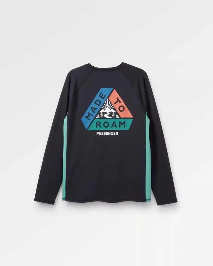 Men Tops Passenger Range Recycled Active LS Tshirt Black Black